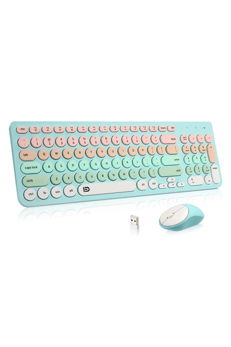 Wireless Keyboard and Mouse Combo 2.4GHz Full-Size 