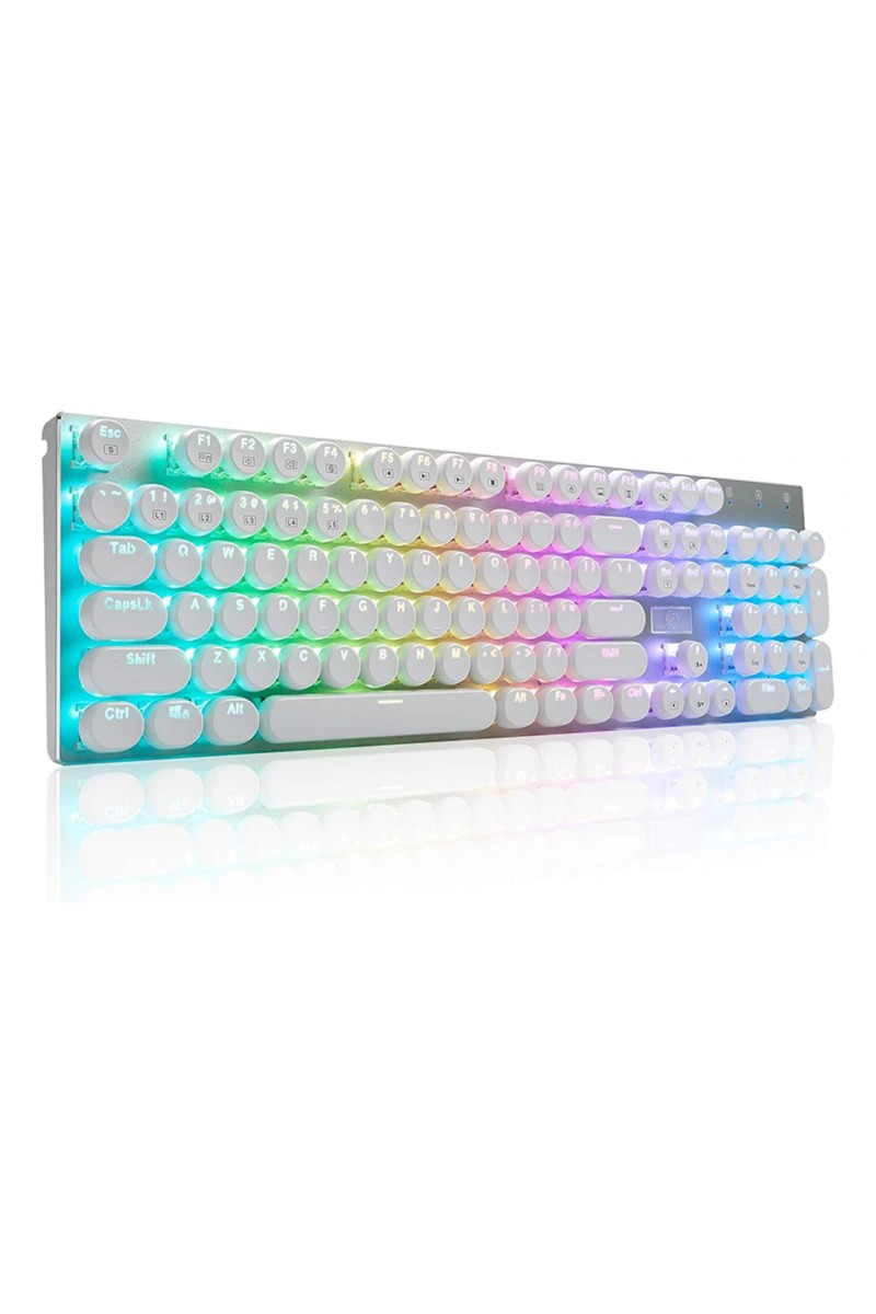 104 Keys Wired Typewriter Mechanical RGB Keyboard