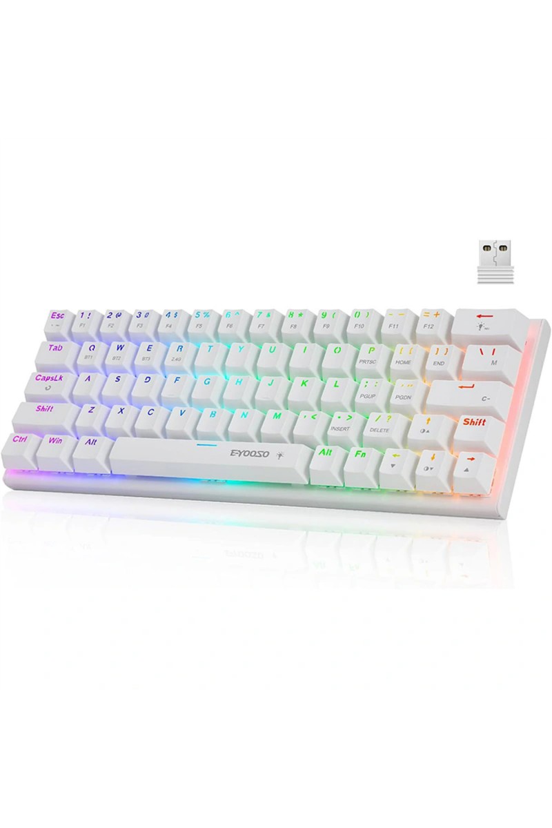 63 RGB Keys wireless BT 2.4GHz type-c Mechanical Gaming Keyboard 