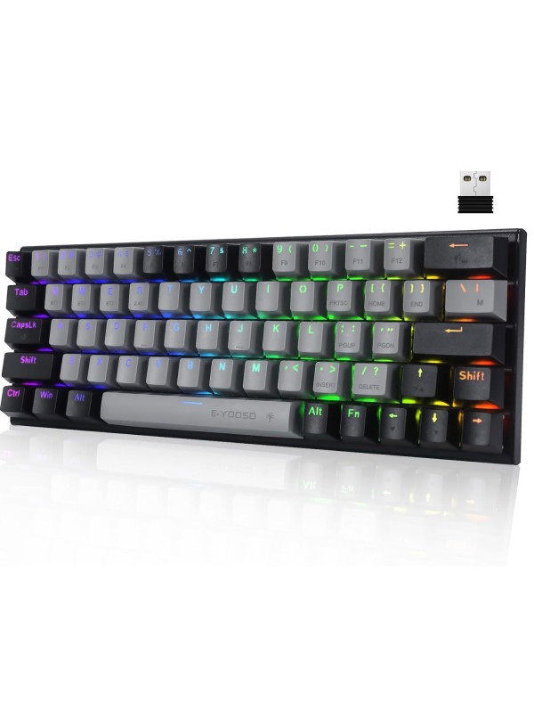 63 RGB Keys wireless BT 2.4GHz type-c Mechanical Gaming Keyboard  